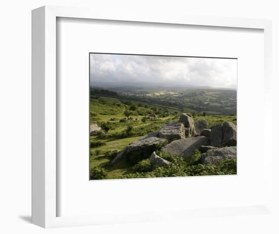 Dartmoor, View Southeast from Bonehill Rocks, Devon, England, United Kingdom, Europe-Lomax David-Framed Photographic Print