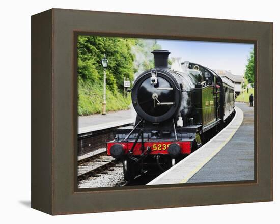 Dartmouth and Paignton Railway, Kingswear Station, Dartmouth, Devon, England, United Kingdom, Europ-David Hughes-Framed Premier Image Canvas