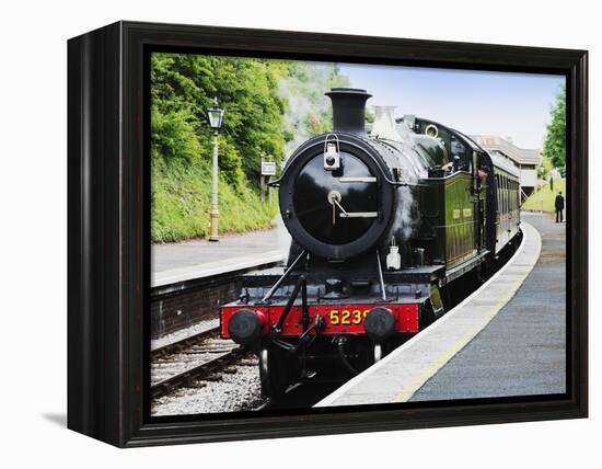 Dartmouth and Paignton Railway, Kingswear Station, Dartmouth, Devon, England, United Kingdom, Europ-David Hughes-Framed Premier Image Canvas