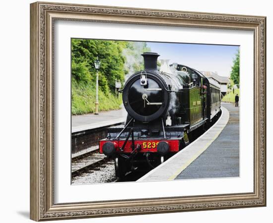 Dartmouth and Paignton Railway, Kingswear Station, Dartmouth, Devon, England, United Kingdom, Europ-David Hughes-Framed Photographic Print