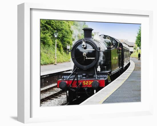 Dartmouth and Paignton Railway, Kingswear Station, Dartmouth, Devon, England, United Kingdom, Europ-David Hughes-Framed Photographic Print