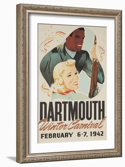 Dartmouth Winter Carnival Poster 1942-null-Framed Giclee Print