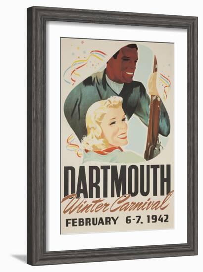 Dartmouth Winter Carnival Poster 1942-null-Framed Giclee Print