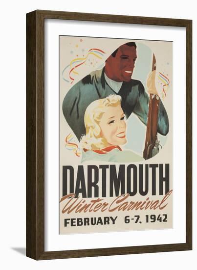 Dartmouth Winter Carnival Poster 1942-null-Framed Giclee Print