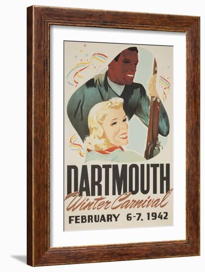 Dartmouth Winter Carnival Poster 1942-null-Framed Giclee Print