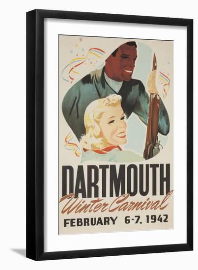 Dartmouth Winter Carnival Poster 1942-null-Framed Giclee Print