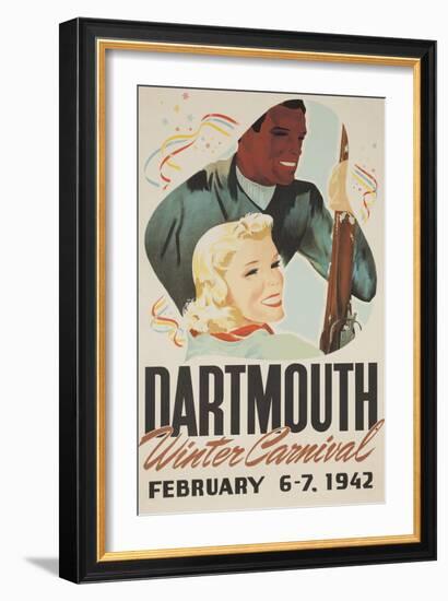 Dartmouth Winter Carnival Poster 1942-null-Framed Giclee Print