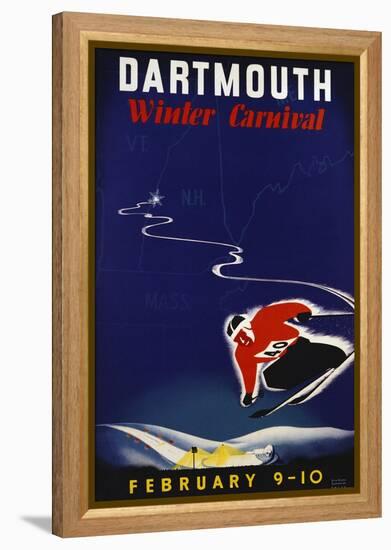 Dartmouth Winter Carnival Poster-John Ryland Scotford-Framed Premier Image Canvas