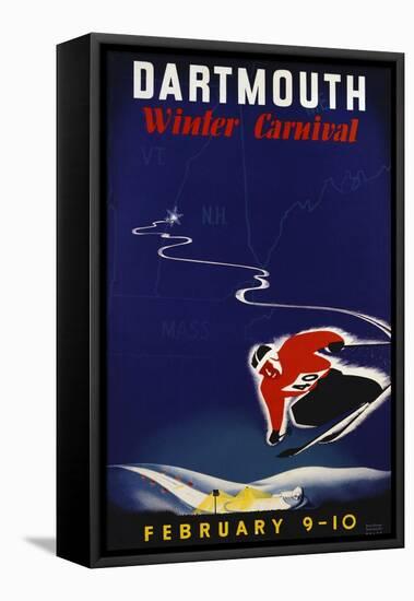 Dartmouth Winter Carnival Poster-John Ryland Scotford-Framed Premier Image Canvas