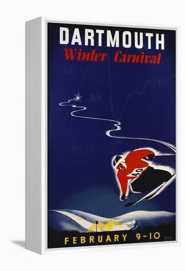 Dartmouth Winter Carnival Poster-John Ryland Scotford-Framed Premier Image Canvas