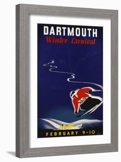 Dartmouth Winter Carnival Poster-John Ryland Scotford-Framed Giclee Print