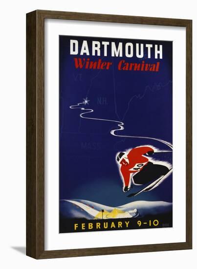 Dartmouth Winter Carnival Poster-John Ryland Scotford-Framed Giclee Print