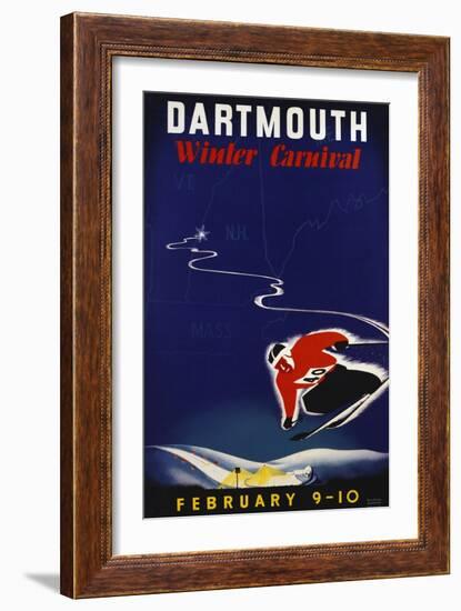 Dartmouth Winter Carnival Poster-John Ryland Scotford-Framed Giclee Print