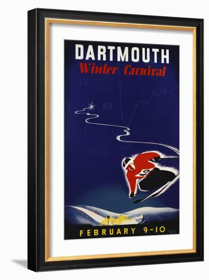 Dartmouth Winter Carnival Poster-John Ryland Scotford-Framed Giclee Print