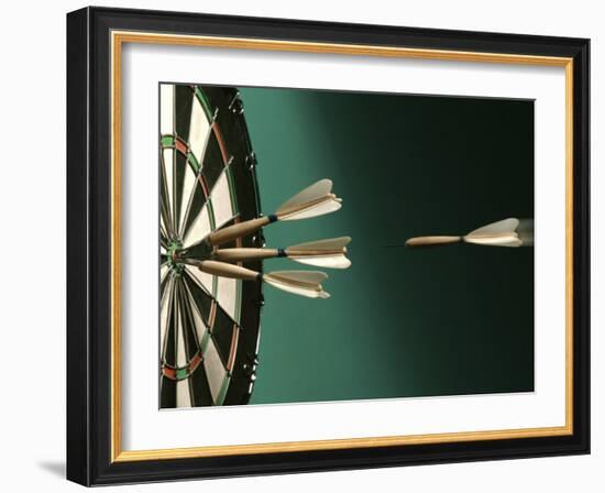 Darts and Target-null-Framed Photographic Print