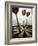 Darts on a Dartboard with Stock Figures in the Background-null-Framed Photographic Print