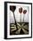 Darts on a Dartboard with Stock Figures in the Background-null-Framed Photographic Print