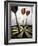 Darts on a Dartboard with Stock Figures in the Background-null-Framed Photographic Print