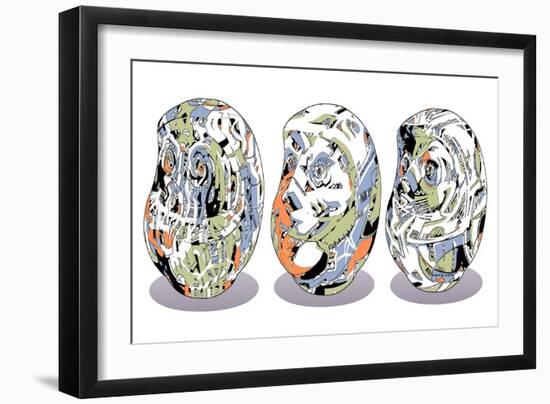 Daruma-HR-FM-Framed Art Print