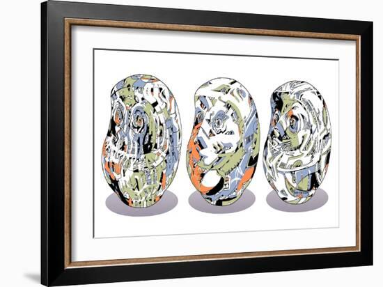 Daruma-HR-FM-Framed Art Print