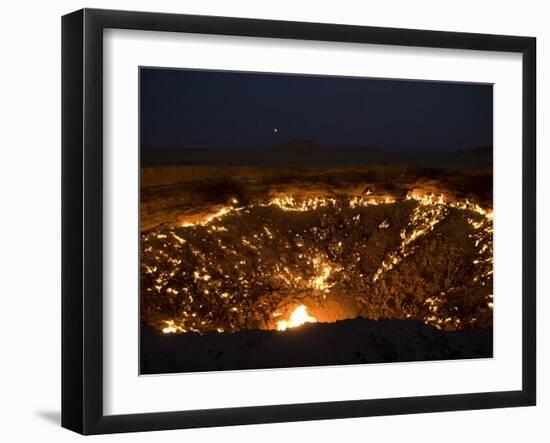 Darvaza Gas Crater in the Karakol Desert, Turkmenistan, Central Asia, Asia-Michael Runkel-Framed Photographic Print