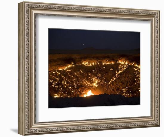 Darvaza Gas Crater in the Karakol Desert, Turkmenistan, Central Asia, Asia-Michael Runkel-Framed Photographic Print