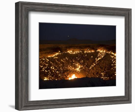 Darvaza Gas Crater in the Karakol Desert, Turkmenistan, Central Asia, Asia-Michael Runkel-Framed Photographic Print