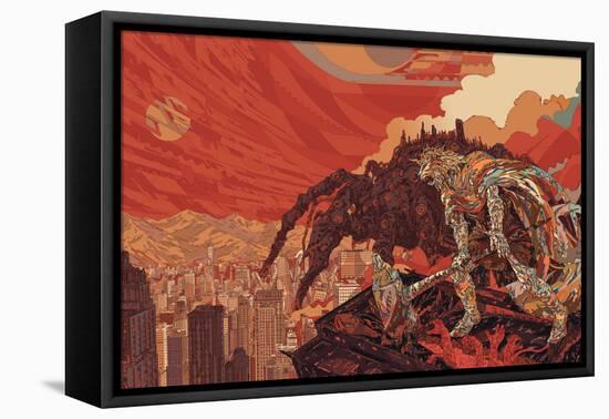 Darvaza-HR-FM-Framed Stretched Canvas