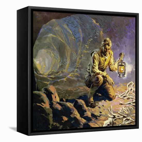 Darwin Was Interested in Collecting Fossils-null-Framed Premier Image Canvas