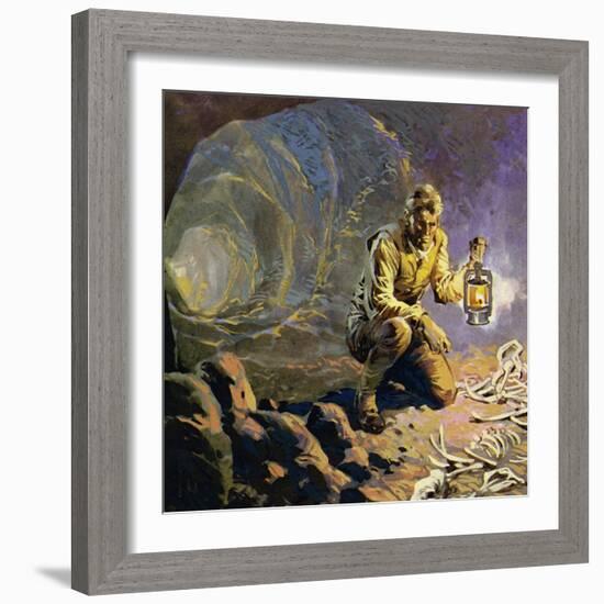 Darwin Was Interested in Collecting Fossils-null-Framed Giclee Print