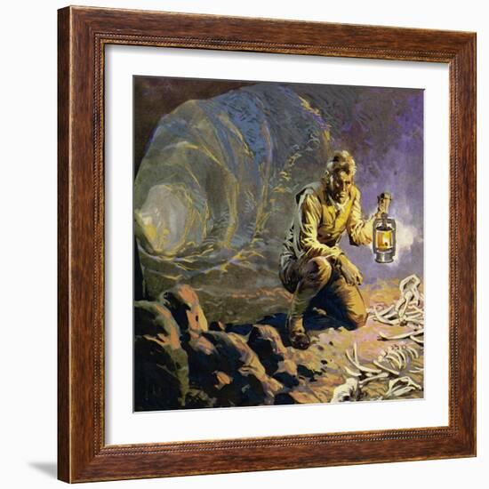 Darwin Was Interested in Collecting Fossils-null-Framed Giclee Print