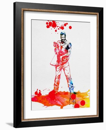 Daryl Dixon Watercolor-Lora Feldman-Framed Art Print