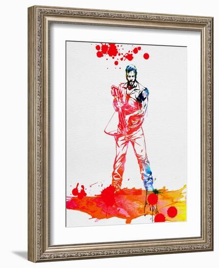 Daryl Dixon Watercolor-Lora Feldman-Framed Art Print