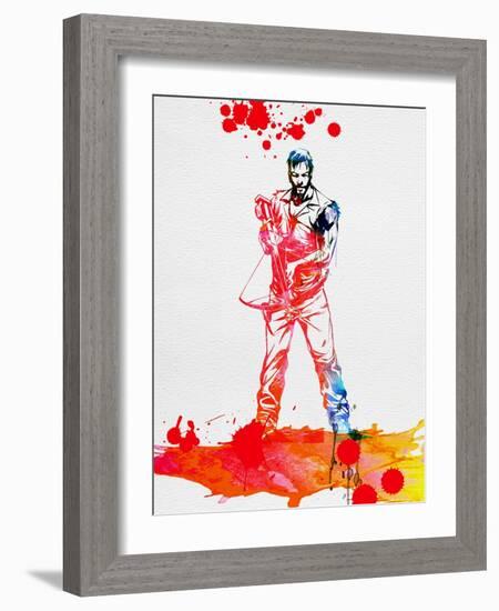 Daryl Dixon Watercolor-Lora Feldman-Framed Art Print