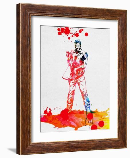 Daryl Dixon Watercolor-Lora Feldman-Framed Art Print