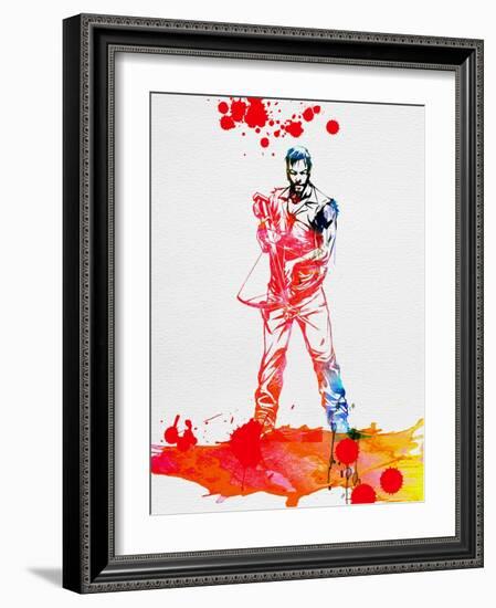 Daryl Dixon Watercolor-Lora Feldman-Framed Art Print