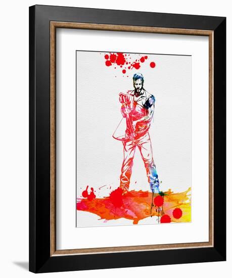 Daryl Dixon Watercolor-Lora Feldman-Framed Premium Giclee Print