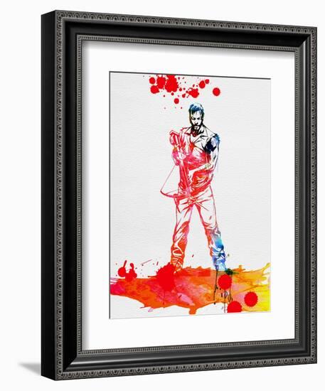 Daryl Dixon Watercolor-Lora Feldman-Framed Art Print