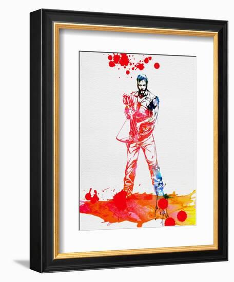 Daryl Dixon Watercolor-Lora Feldman-Framed Art Print