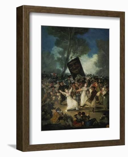 Das Begraebnis Der Sardine. Karnevalsszene, um 1812/1819-Francisco de Goya-Framed Giclee Print