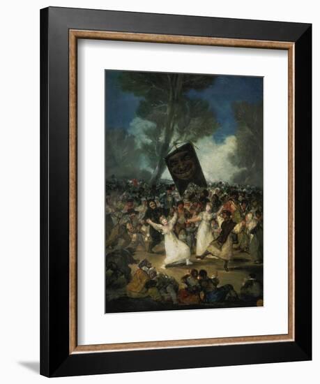Das Begraebnis Der Sardine. Karnevalsszene, um 1812/1819-Francisco de Goya-Framed Giclee Print