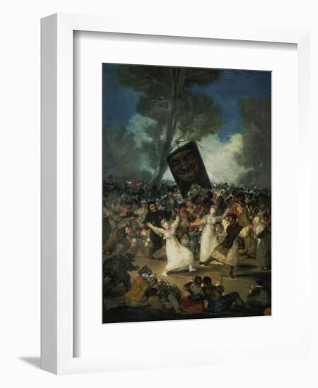 Das Begraebnis Der Sardine. Karnevalsszene, um 1812/1819-Francisco de Goya-Framed Giclee Print