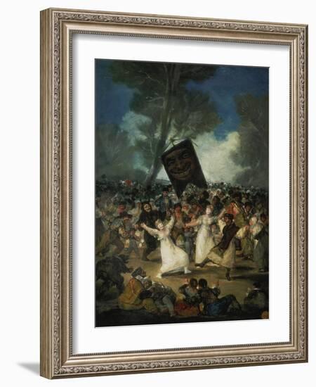 Das Begraebnis Der Sardine. Karnevalsszene, um 1812/1819-Francisco de Goya-Framed Giclee Print