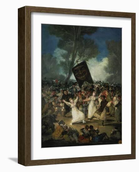 Das Begraebnis Der Sardine. Karnevalsszene, um 1812/1819-Francisco de Goya-Framed Giclee Print