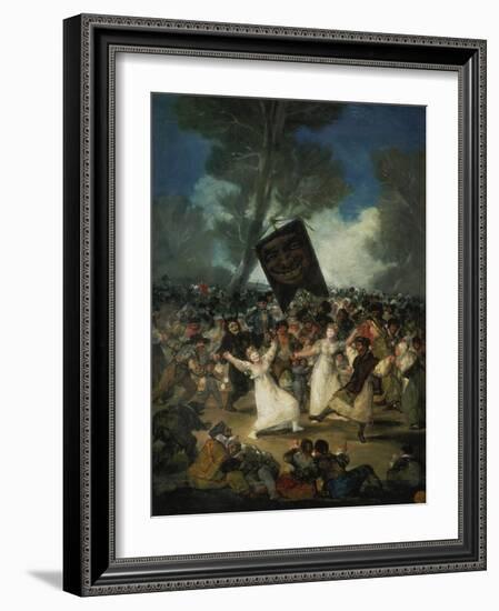 Das Begraebnis Der Sardine. Karnevalsszene, um 1812/1819-Francisco de Goya-Framed Giclee Print