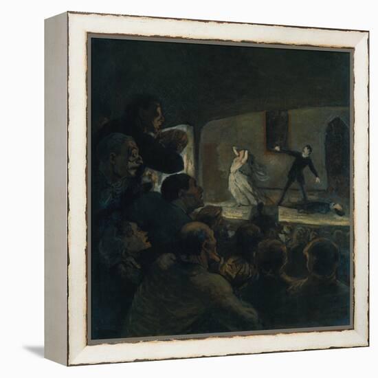 Das Drama. Gegen 1860-Honoré Daumier-Framed Premier Image Canvas