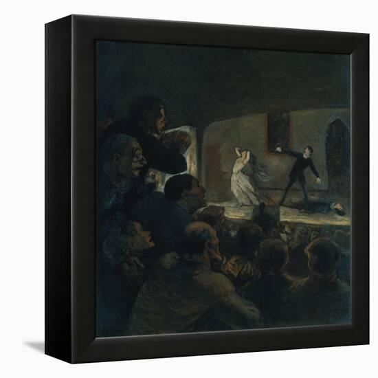 Das Drama. Gegen 1860-Honoré Daumier-Framed Premier Image Canvas