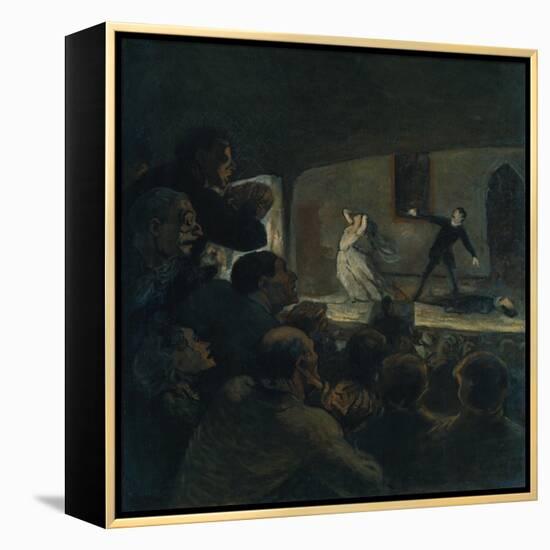 Das Drama. Gegen 1860-Honoré Daumier-Framed Premier Image Canvas