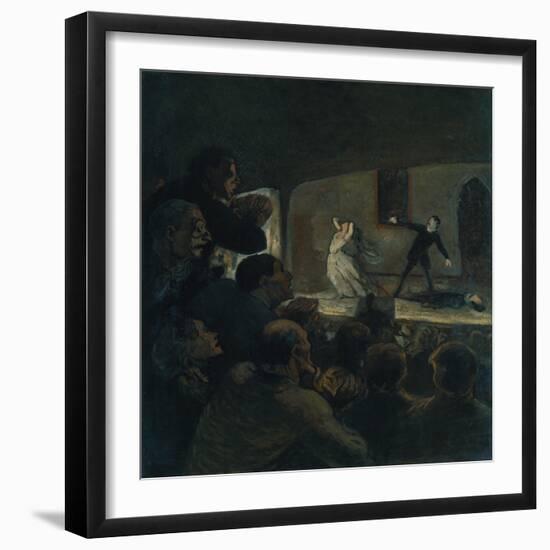 Das Drama. Gegen 1860-Honoré Daumier-Framed Giclee Print