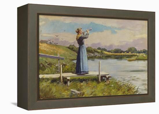 Das Essen ist fertig (Dinner Horn)-Abbott Fuller Graves-Framed Premier Image Canvas